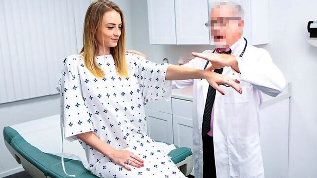 Doctor slides his dick inside Kyler Quinns warm moisture