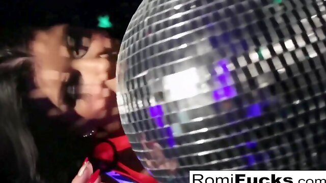 Romi Rain In Plays With A Disco Ball Before Stuffing Toying Her Pussy!