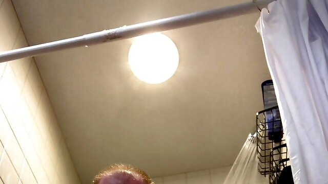 RedHeaded Stud JERKS off in the SHOWER Looking at YOU! 