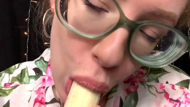 ASMR banana eating