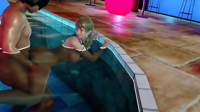 3D Hentai Pool Under Water Sex Game Animation