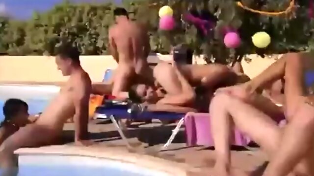 Pool soiree turns into an sex and everybody gets to have hump, as much as they want
