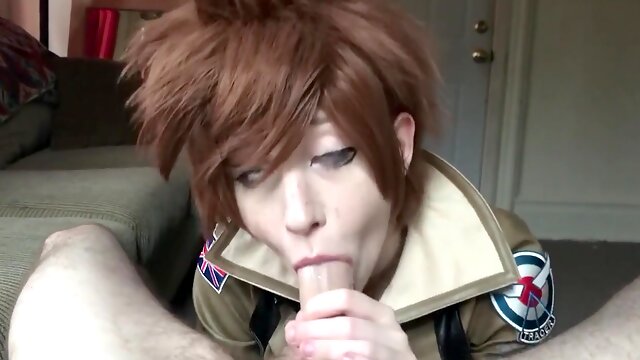 TRACER HERE !! Anxious Salami Edged into Blowjob Internal Cumshot Blessing!