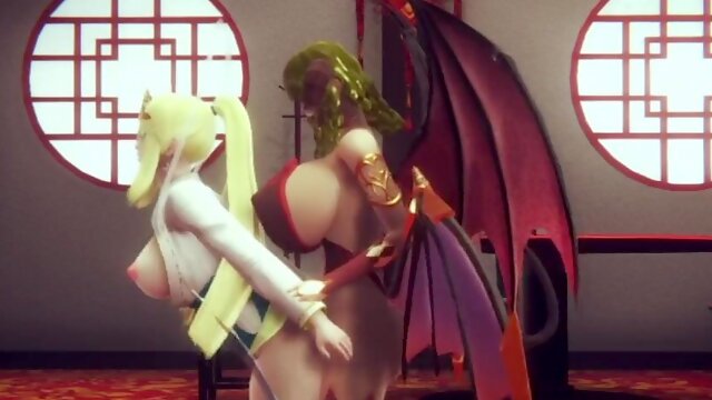 Futa devil ravages goddes