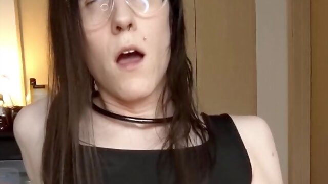 Trans Girl Sloppy, Virtual Sex, Conversion, Roleplay, Bodysuit, Glasses