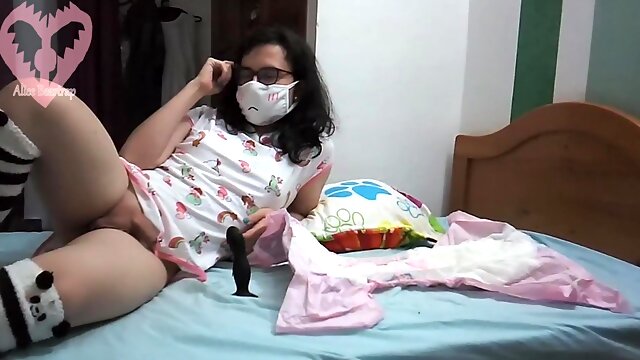 Dildo Pounding, Sissy Fucked, Diaper, Pillow, Ddlg