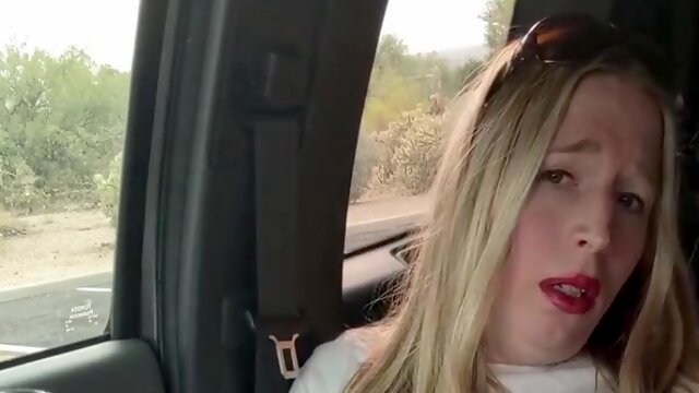 TRANSSEXUAL Katie Belle Messing Around In Her Van