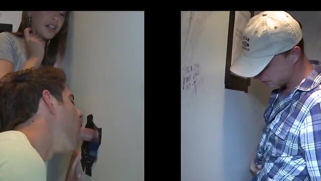 Gloryhole cock deepthroating