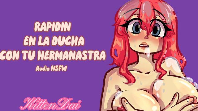 Rapidín en la ducha con tu hermanastra - Glamour Audio Español- KittenDai