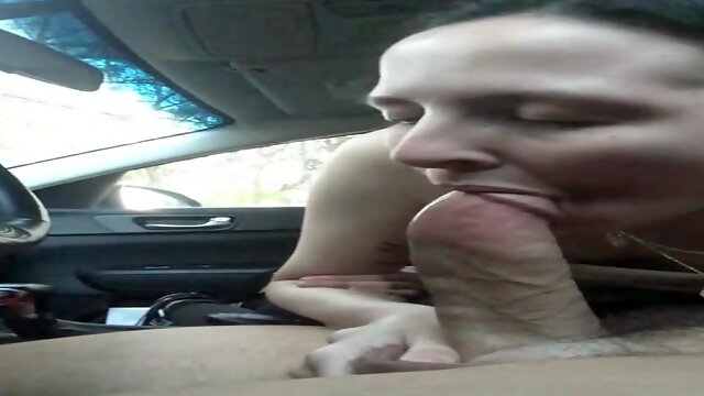 Insane honey got facefucked in the van like never before, in the middle of the day