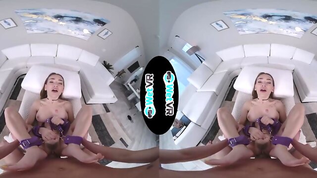 WETVR Trussed Up Joy Dark Haired Smashed With Throatful In VR Pornography