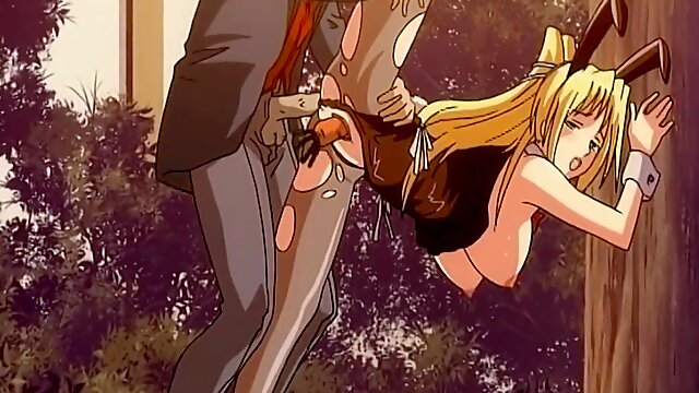 Buxom animation honey was getting nailed from the back in the nature, until she came