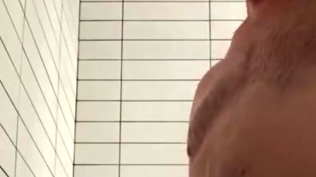 Tugging off jizm geyser in douche