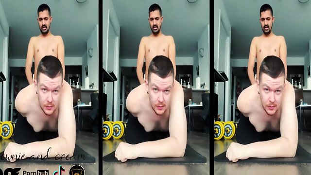 When strung up 8 inch Pakistani top stagged on ginormous bottom and rode him till he is aching VLOG