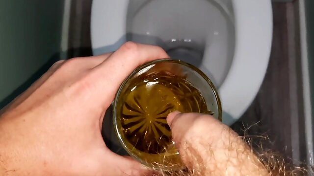 Fat Pee Compilation in Wc and a Whiskey Glass!