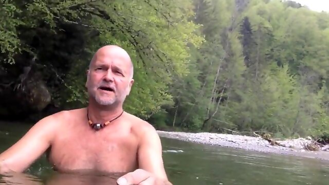 Naturist with foreskin and dick ring