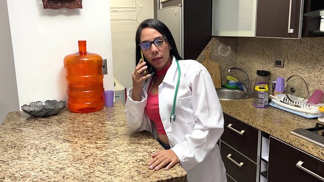Beautiful Doctor Wife Wrong Pill and Now She Has to Help with the Boy's Erection