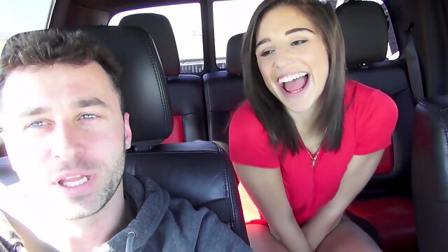 Video of provocative Abella Danger having sex in back of the car