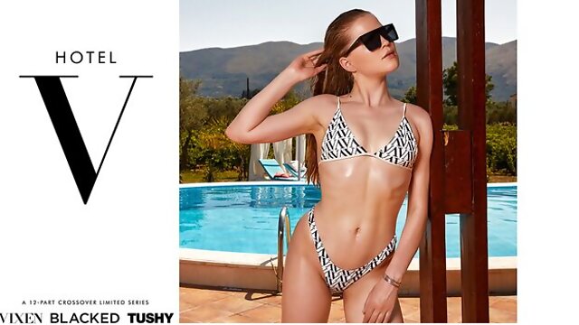 Natural tits scene with bouncy Angelina Robihood from Vixen