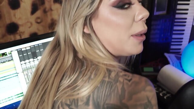 HD POV video of blonde Karma RX with big tits sucking a dick