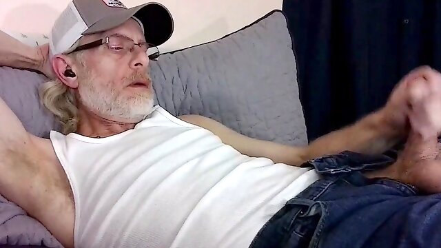 JerkinDad14 - daddys Jeans Bate Session with rosy pucker Exposure and cumshot