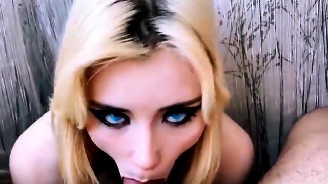 Stepsister in Mask Handjob and Deep Blow