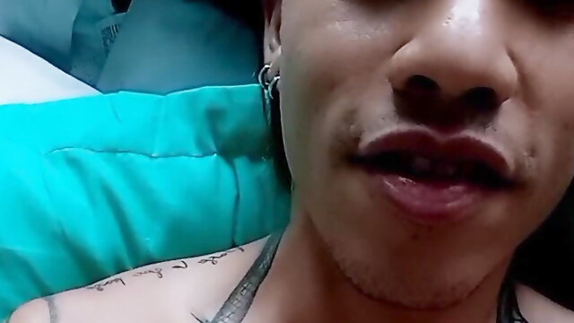 Big and beautiful cock With oil being masturbated with delicious handjob 