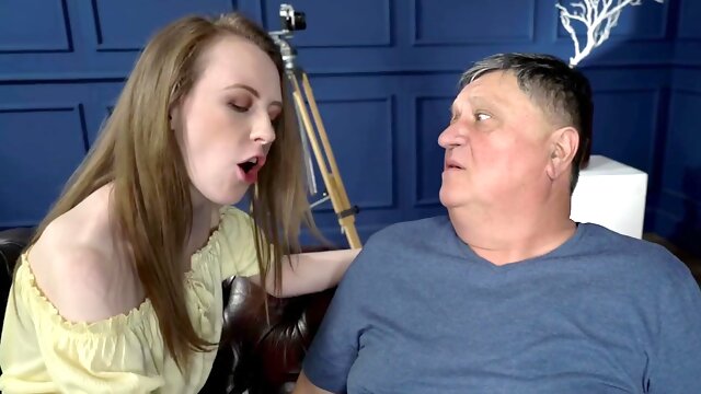 GrandpasFuckTeens - Horny Teen Gets Her Tight Pussy Fucked And Mouth Filled With Cum By Old Man