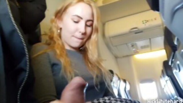 Airplane ! Horny Pilots Wife Shows Big Tits In Public