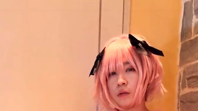 Asian Crossdresser, Cosplay Astolfo, Erotic Chinese, Gokkun