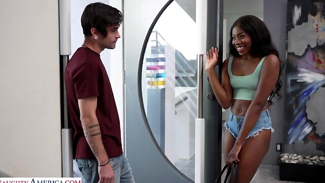 Black doll reveals herself naked prior to take white inches for a few rounds