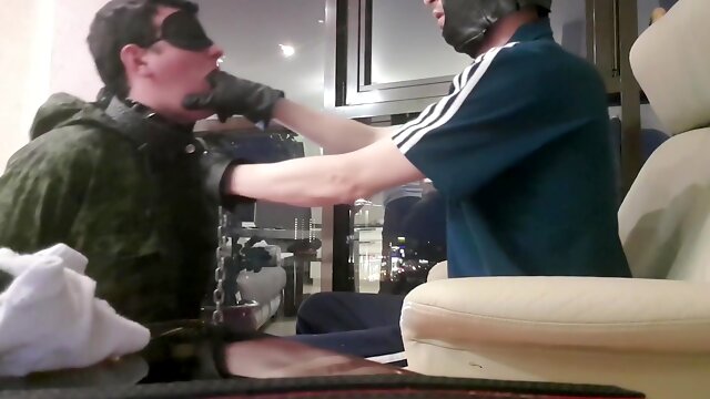 Sequel Russian Cop Dominates Young Military Boy- Now The Second Dominant Has Joined - Hard Face Slap
