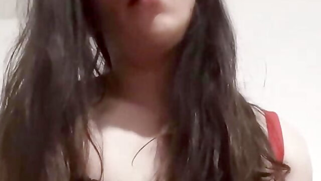 Sissy plays with her cum 