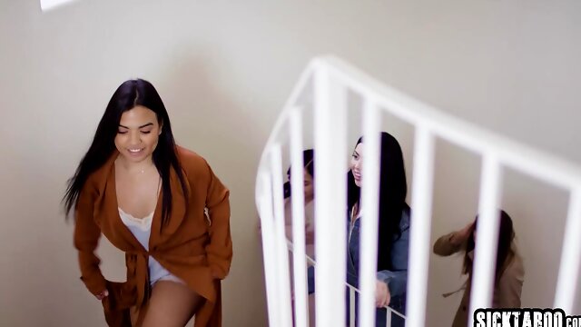 Slumber party and rough sex with stepbro