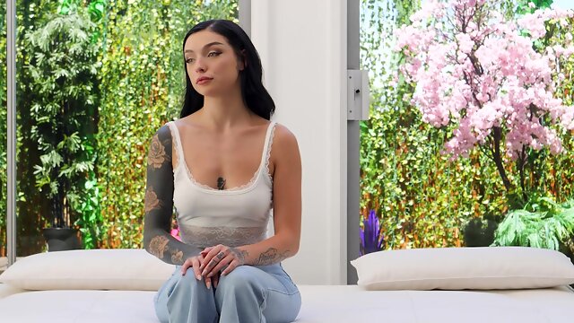 Brunette darling having fun while sucking a dick - Violet