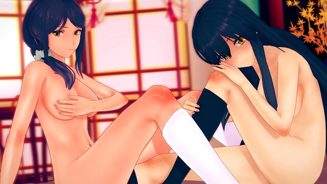 MIKO AND TOUKO YOTSUYA disrobe FOR YOU ⭐ MIERUKO-CHAN hentai