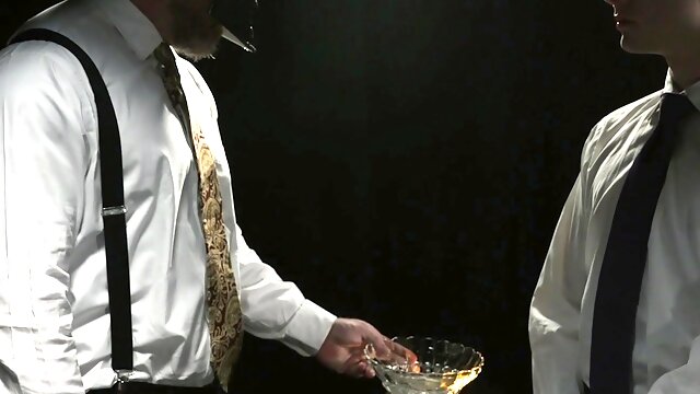 MasonicBoys - 3 suited DILFs use and raw fuck cute twink boy