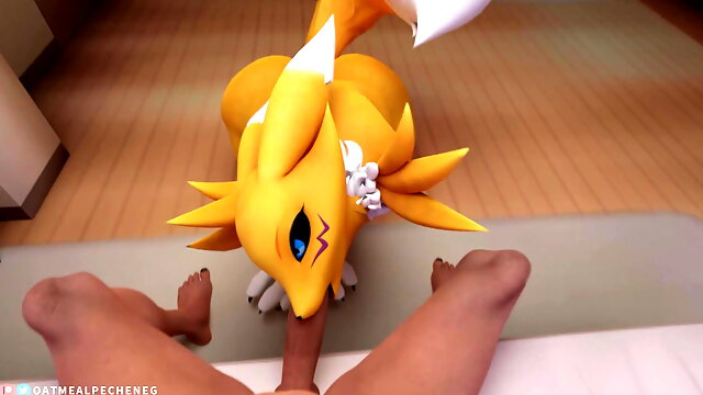 Sexy big ass Renamon pleasing you POV