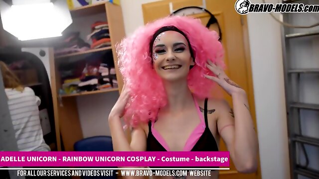 Adelle Unicorn In Backstage Video From Cosplay Photoshoot With