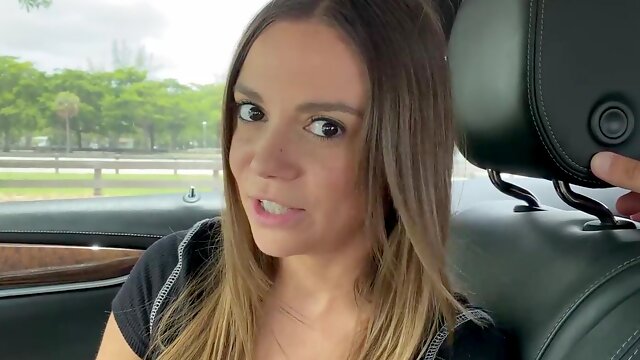 Sexy Latina MILF Gets Horny In Car Ride And Fucks In Back Seat - Havana Bleu