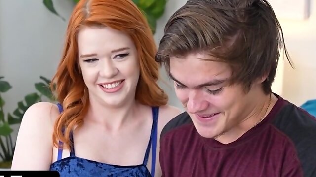 Passionate redhead slut Ariel Darling gives young nerd the best night of his life
