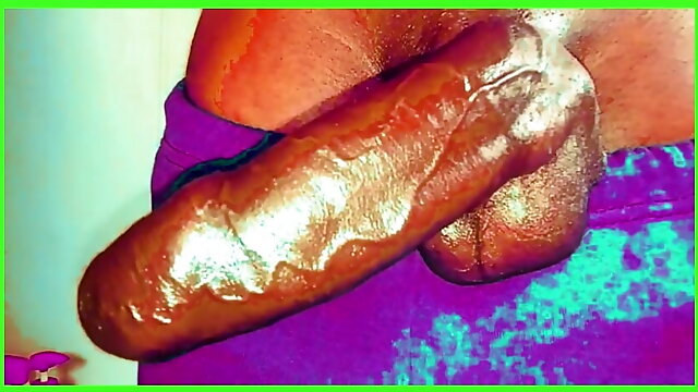 Athletic man jerks his big hard dick