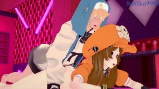 May and Bridget have intense sex in a secret room. - GUILTY GEAR -STRIVE- Hentai