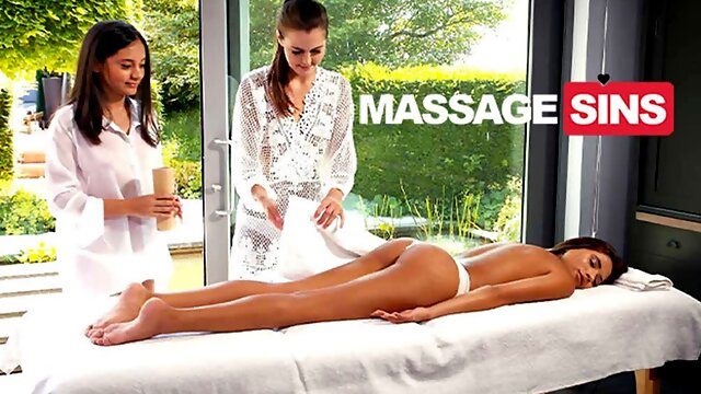 Three girl massage sex at MassageSins