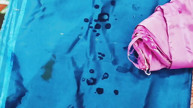  Satin handjob - Cum on saree - satin silky pink suit rub on dick head (87)
