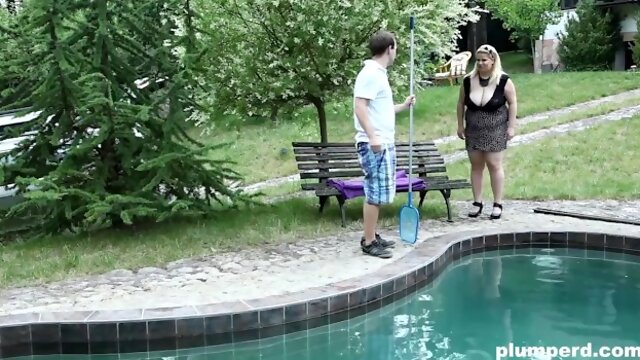 Plumperd featuring Horny Blondes pool boy smut