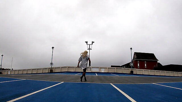 Windy day in the Car Park