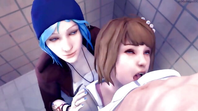 Life Is Strange Sluts Double Suck In The Bathroom