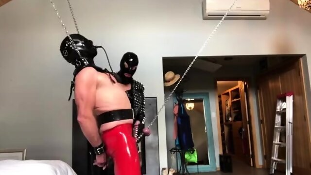 Mature mistress punishing slaves cock and balls