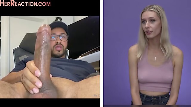 Solo voyeur babes evaluating guys BBC cumshots on webcam
